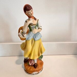 Vintage bisque Porcelain Maiden figurine
